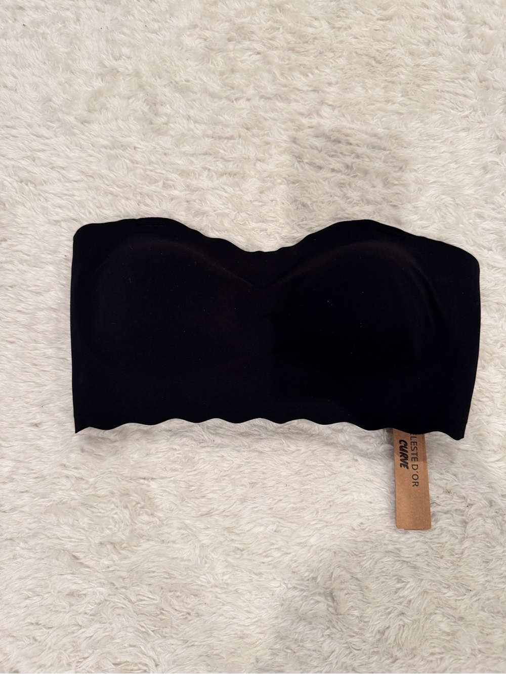 Celeste d’ Or Strapless Black Seamless Bandeau Bra